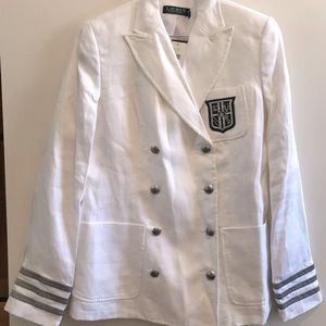 Embroidered Ralph Lauren Military Style Blazer